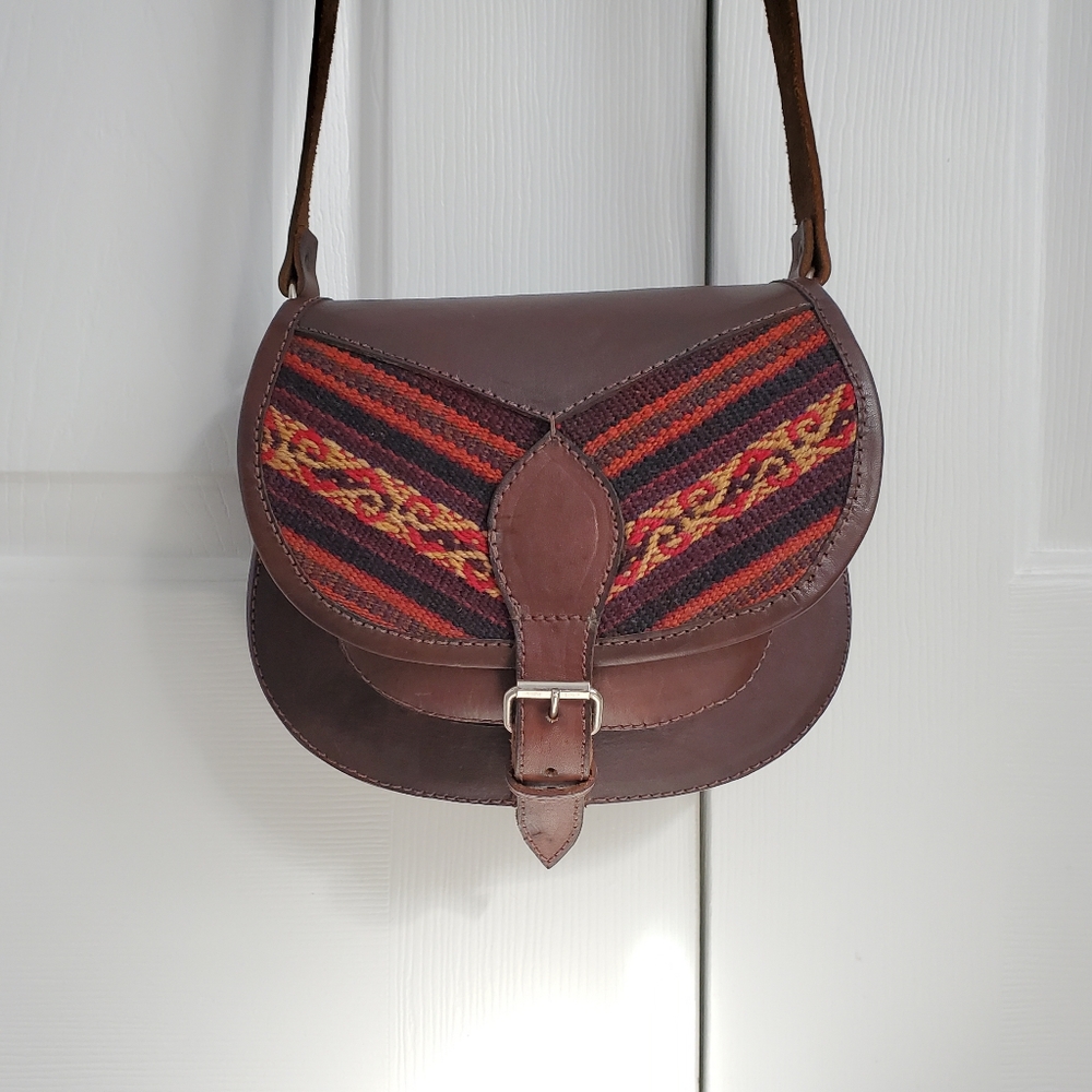Vintage leather western handbag